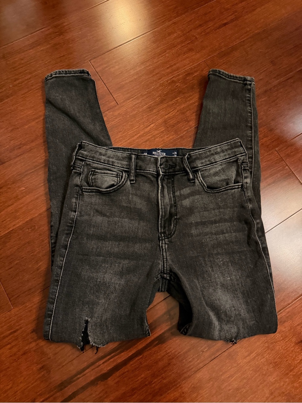 Hollister Black Washed High-Rise Skinny Jeans